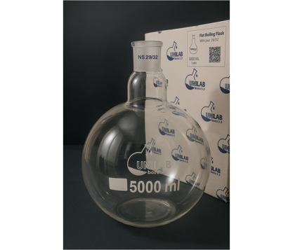 بالن 5 لیتری (بالن تقطیر) ته صاف تک دهانه